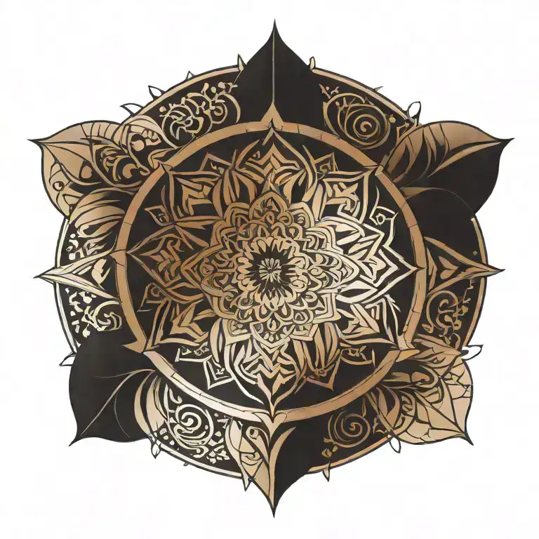 Mandala Geometric Shapes Surrounding Them