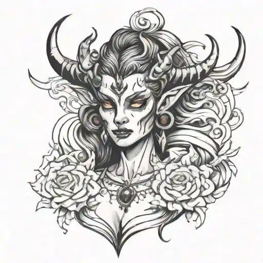 Beautiful Demon Woman