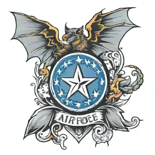 Air Force Insignia Transfromed Into A Bat