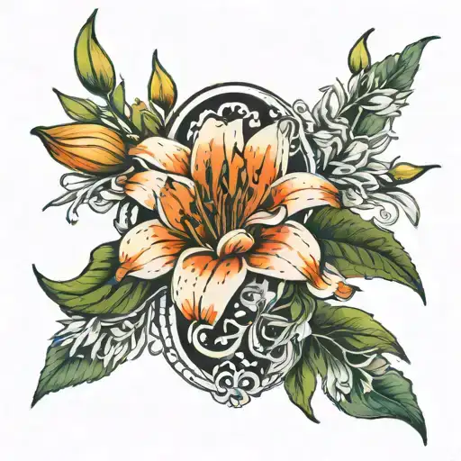 Phrase In Hand And Forest Of Lilies