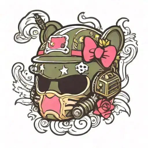 Hello Kitty Military Helmet