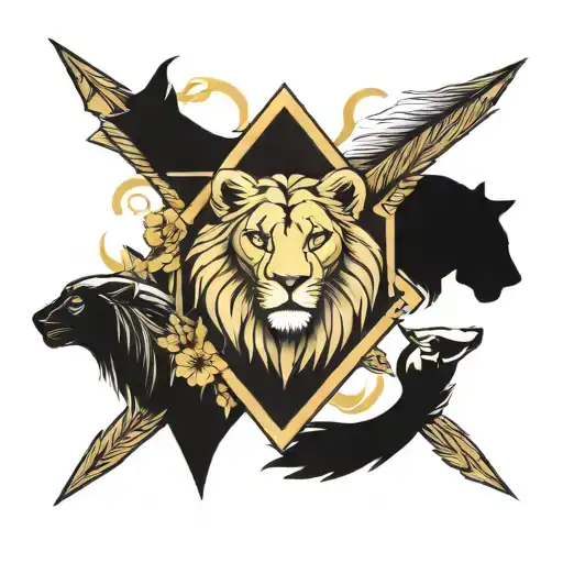 Arrow And 3 Lionesses