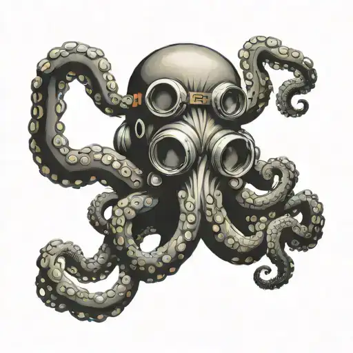 Octopus With Gas Mask