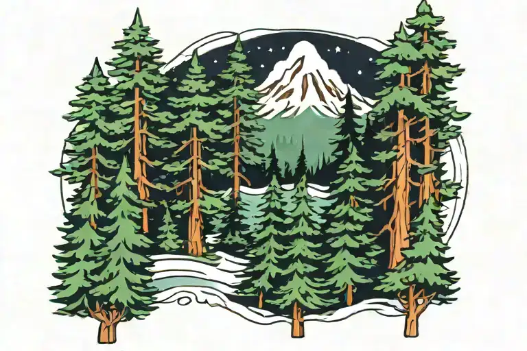 Evergreen Tree Line