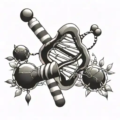 Dna Helix With Chemical Structure Of Adrenaline