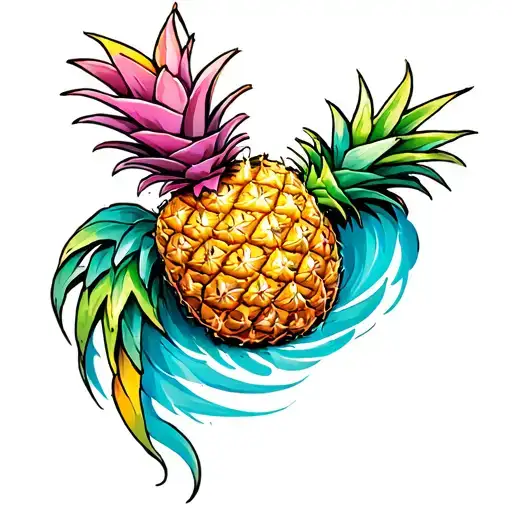 Pineapple Where Every Scale Is A Different Colour