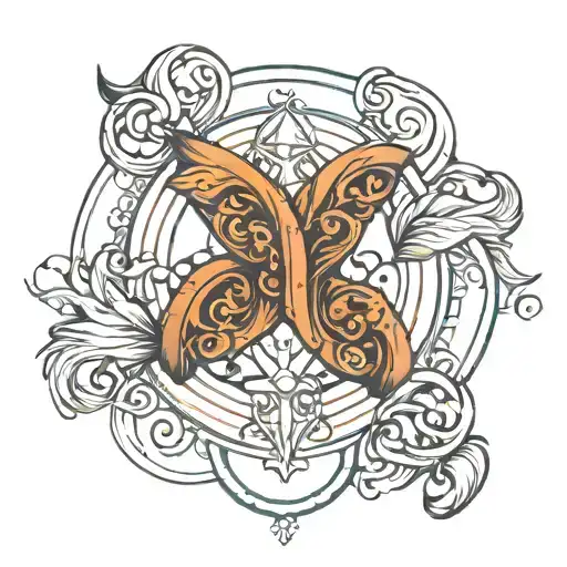 Gemini Symbol To Cover An Ichthus