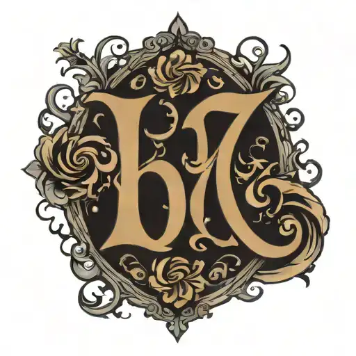 Gothic Style Font With Numbers 69 And 71