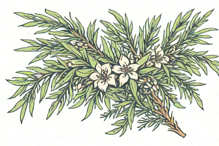 Rosemary Branch With Name And Date Of Death