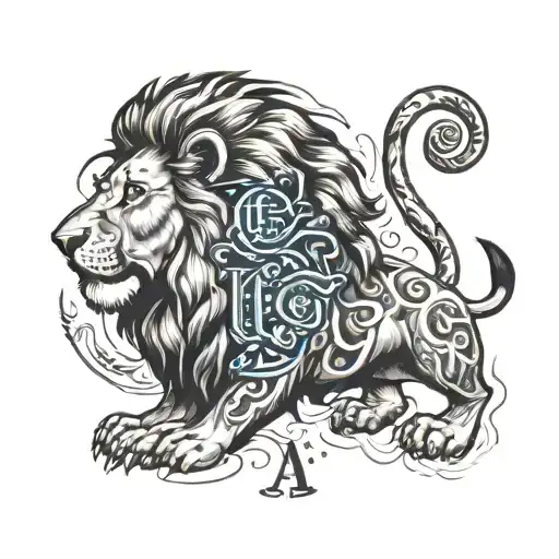 Lion With The Ags Letters On It