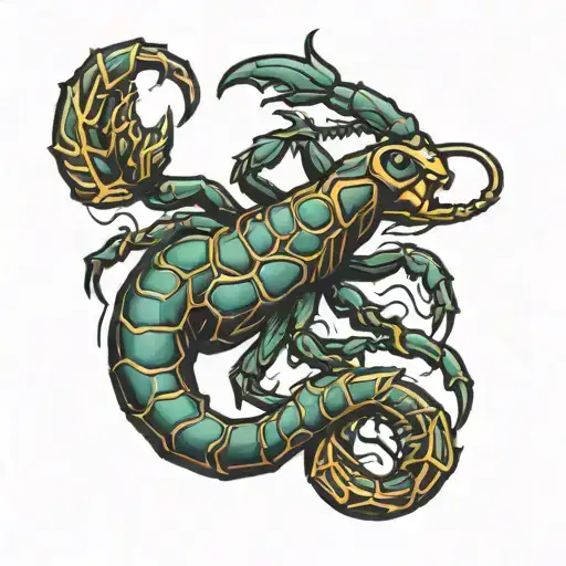 A Scorpion That Uses The Letters V And A To Make The Body Of The Scorpion