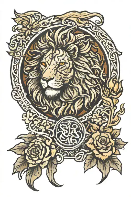 Nordica With Igdrasil And Lion