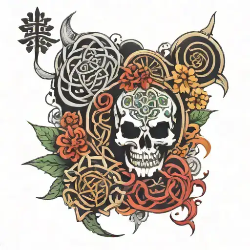 Combination Of Celtic And Japanese