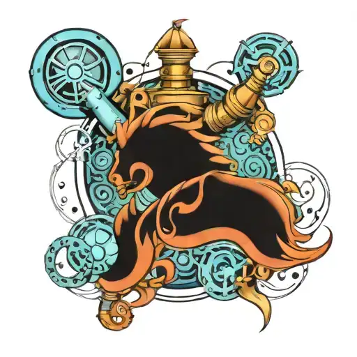 Aquarius Zodiac Sign Mechanical Design