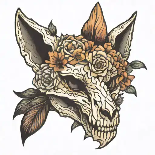 Fox Skull Flowers