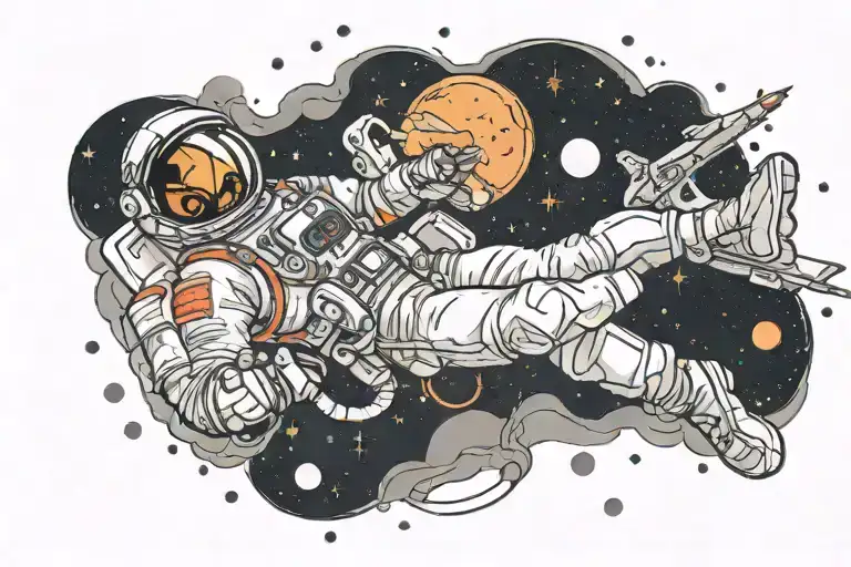 Astronaut In Zero Gravity