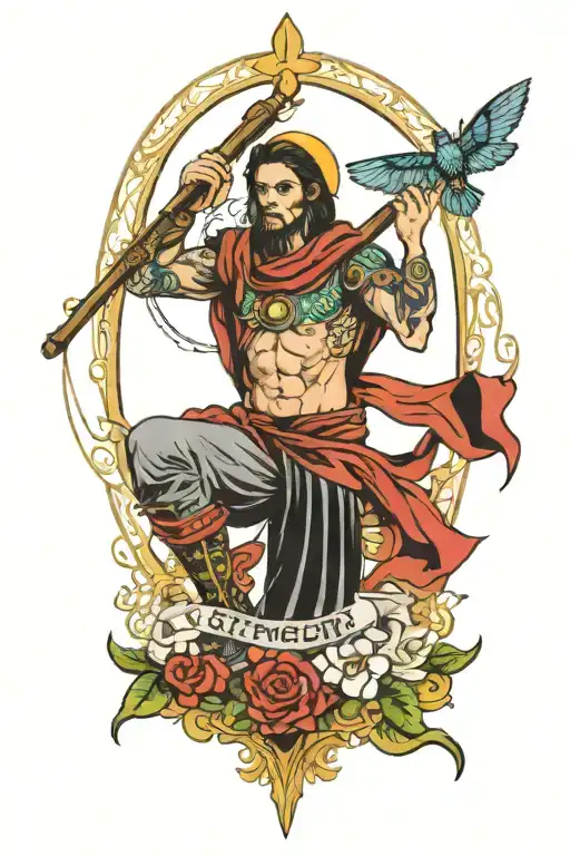Strength Tarot Card Featuring