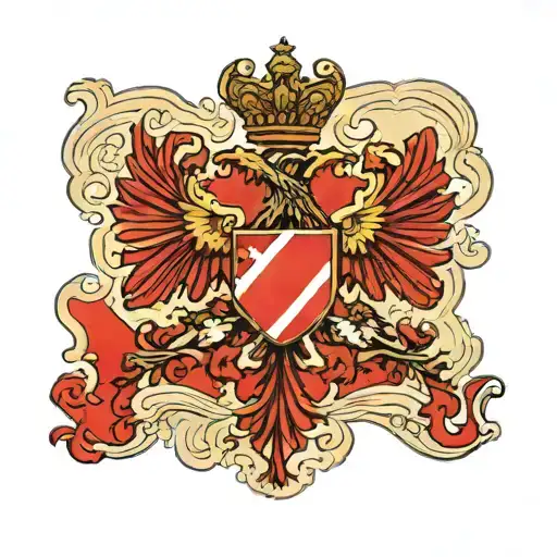 Austrian Flag Inside Austria Country Outline