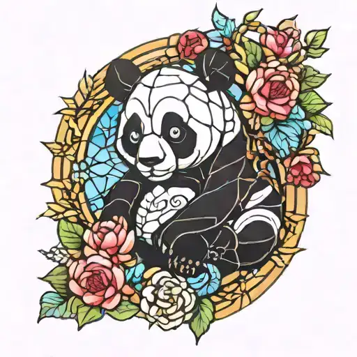 Stained Glass Panda