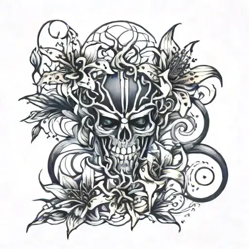 Pheniox With Spider Lillies Growing Back