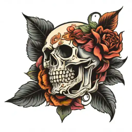 Skull Flower Sleeve