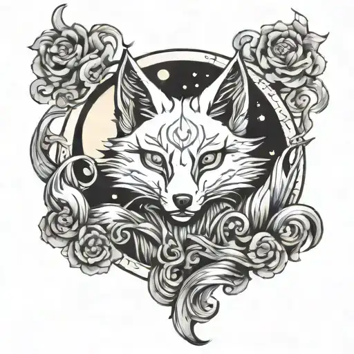 Kitsune Against The Moon