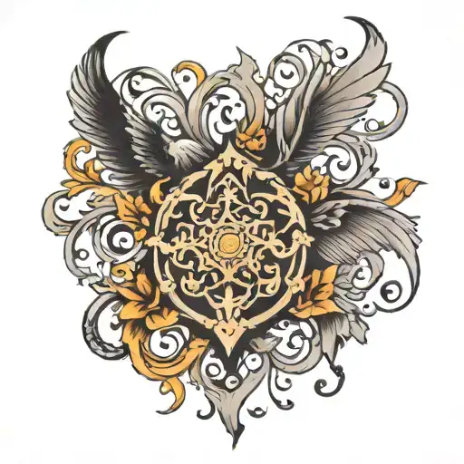 Ornamental Chest Tattoo Gothic