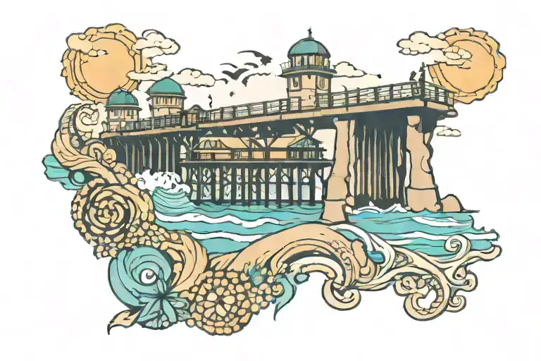 Huntington Beach Pier And Ocean