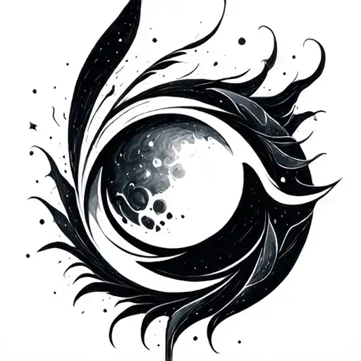 Eclipse Abstract Sketch