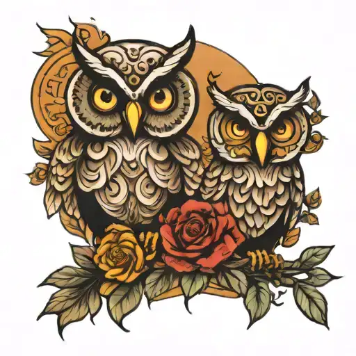 Owl And Aries Zodiac Sign