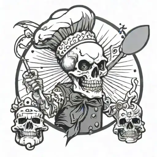 Punk Rock Chef Skull