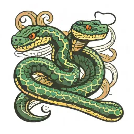 Snake And Quote Written