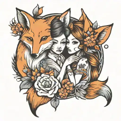 Girl And Fox