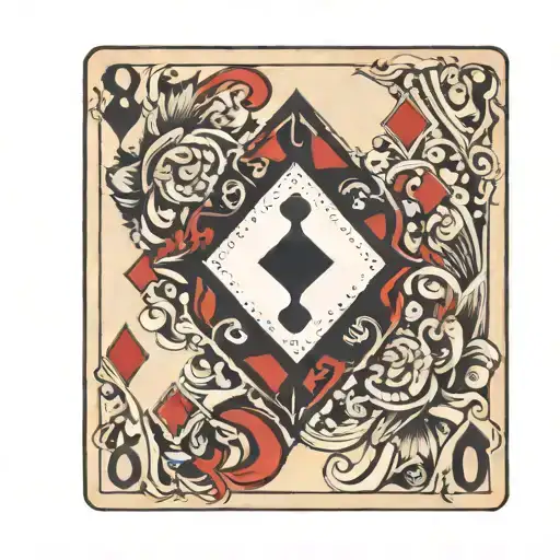 Eight Three Of Diamonds Playing Card