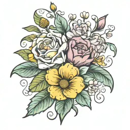 April Birth Flower And Feb Birth Flower Bouquet Made