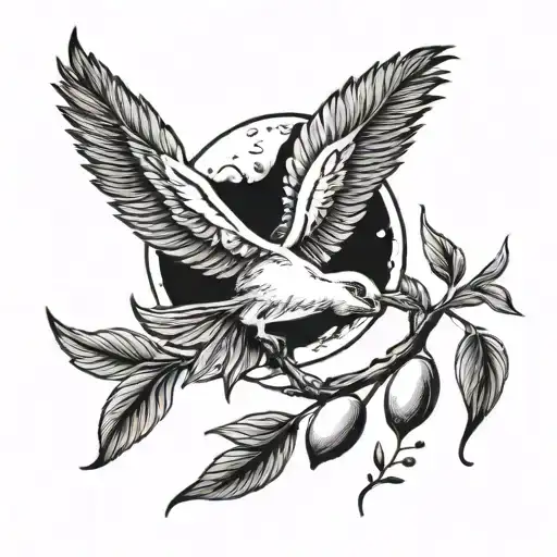 Moon And Olive Branch