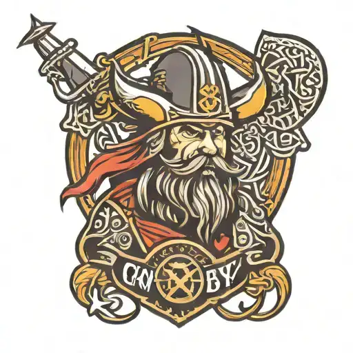 Viking Cowboy Rebel Logo Mixed