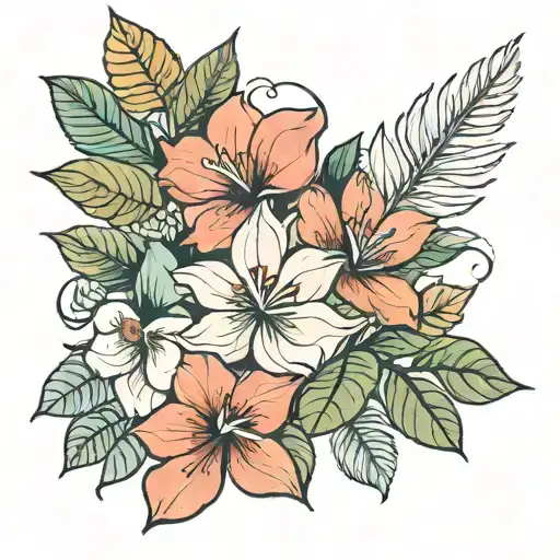 Flower Aesthetic Tropical Minimalist Design