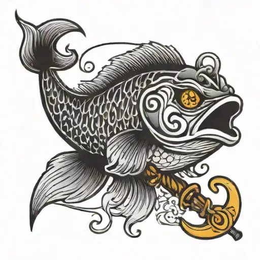 A Tribute Tattoo For My Cousin Joe Incorporating A Fishing Hook And The Number 11