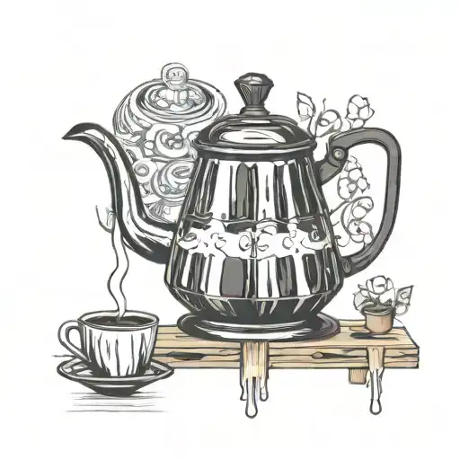 Kettle Pouring Water Over A Cross Running Down Into A V60 Dripper