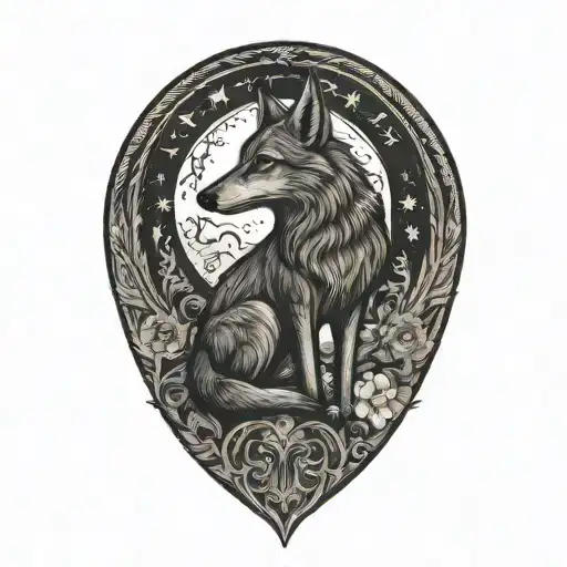 Eidelweiss Moon And Howling Coyote