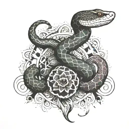 Snake And Mandalas