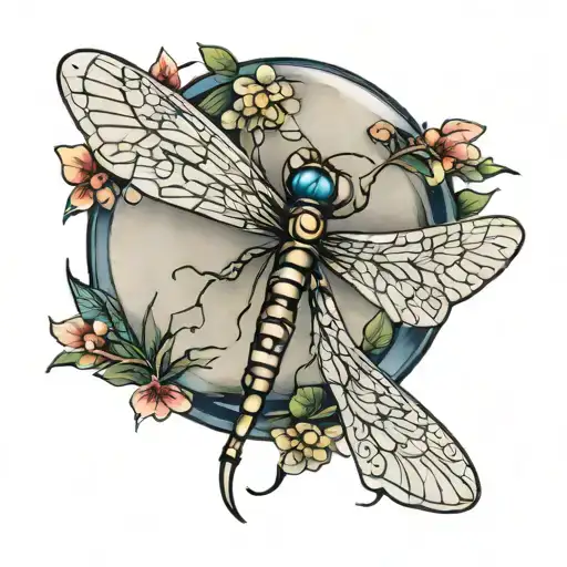 Moon Dragonfly Flying