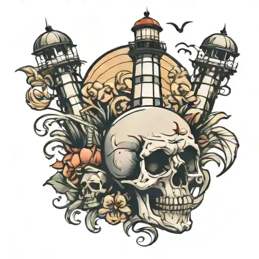 Skull Lighthouse Shells