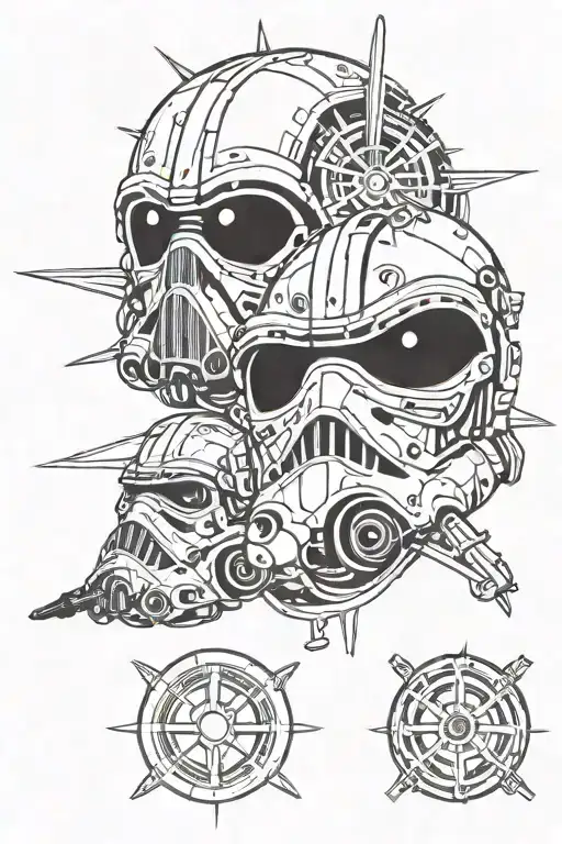 Star Wars Negative Space Symbolising Twins