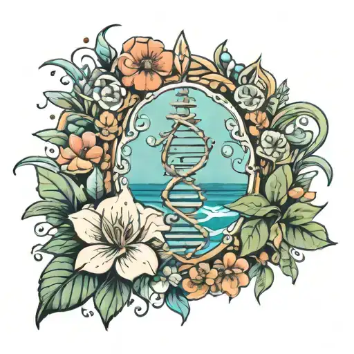 Dna Beach With Flowers With Sharp