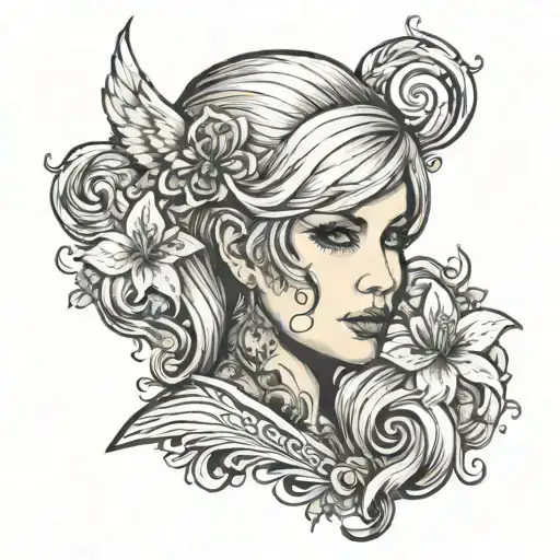 Angel Wigs With Hyme On Top And Affa Underneath