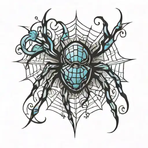 Spider Webr With Swirl In The Middle