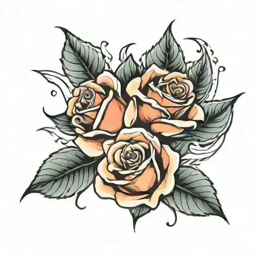 Roses With Water Wave Petals