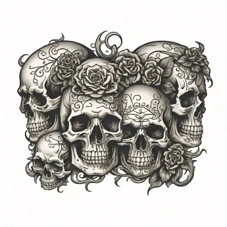 Skulls Memento Mori Text